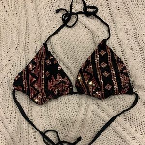 Sequin Bikini Top